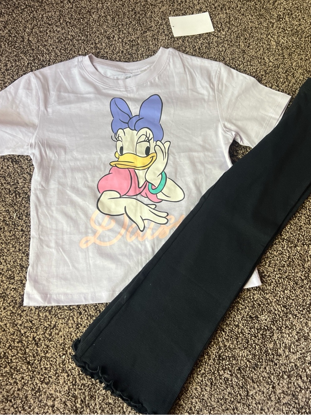 Lilac Daisy Duck Graphic Tee - Cute Cartoon Print